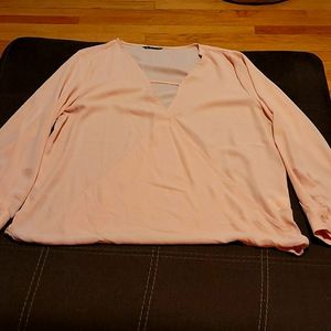 Blush long sleeve blouse